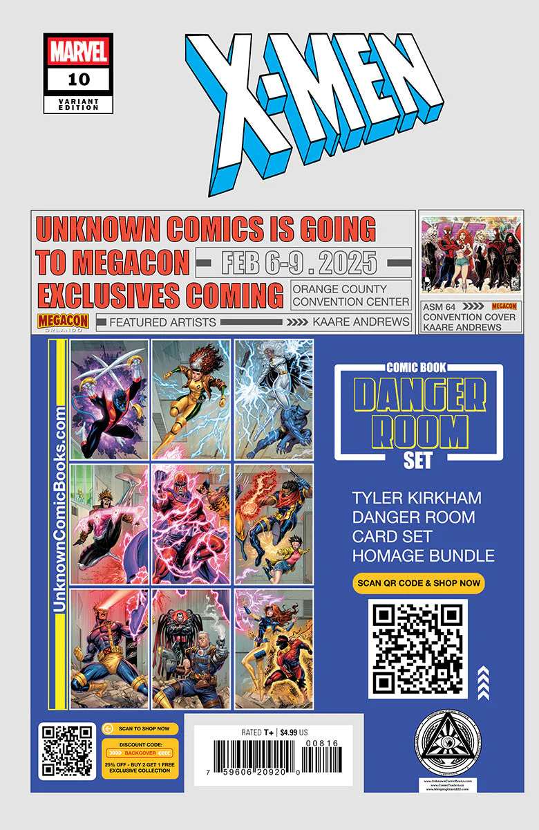 [FOIL] X-Men #10 Unknown Comics Kaare Andrews Exclusive Virgin MEGACON 2025 Var (01/29/2025) - Image 3