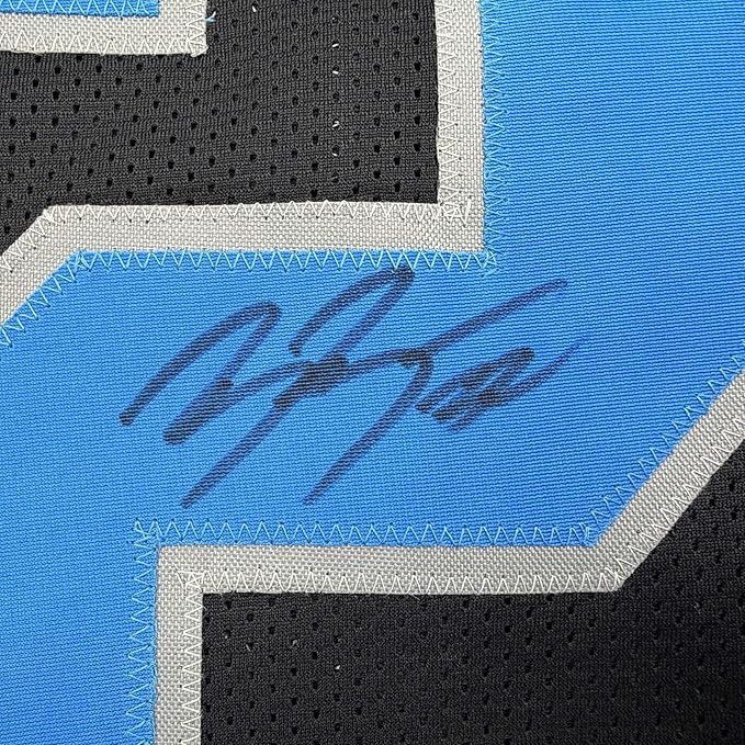 Framed Autographed/Signed Brian Branch 35x39 Detroit Black Football Jersey Beckett BAS COA - Image 2