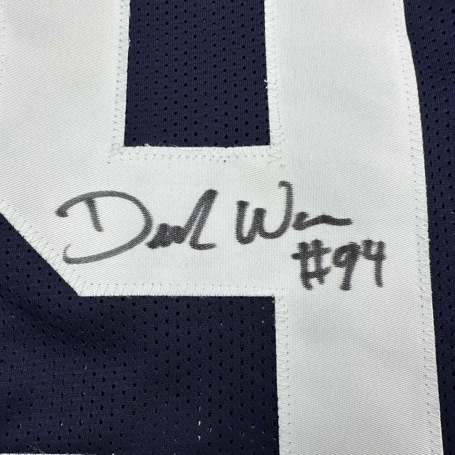Framed Autographed/Signed Demarcus Ware 35x39 Dallas Thanksgiving Day Football Jersey Beckett BAS COA - Image 2