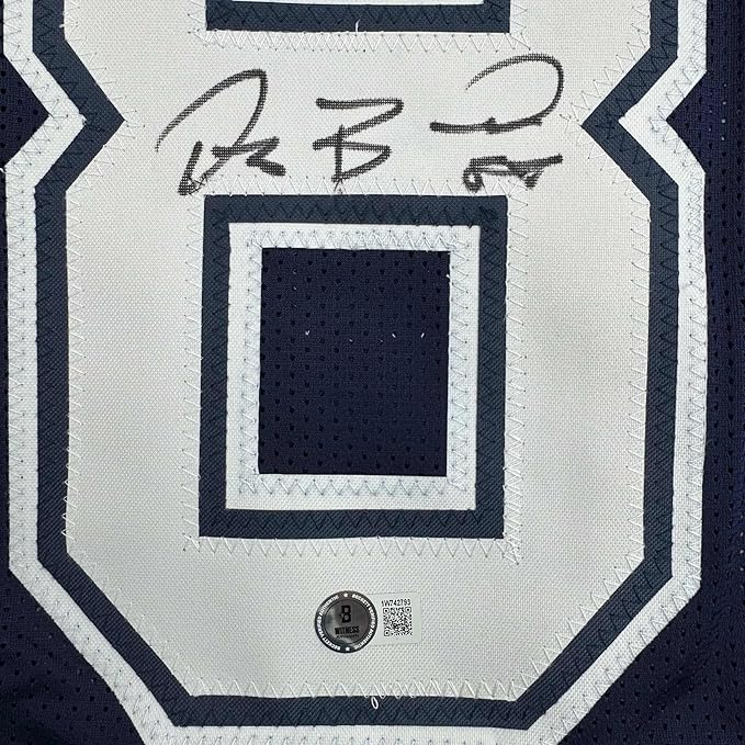 Framed Autographed/Signed Dez Bryant 35x39 Dallas Blue Football Jersey Beckett BAS COA - Image 2