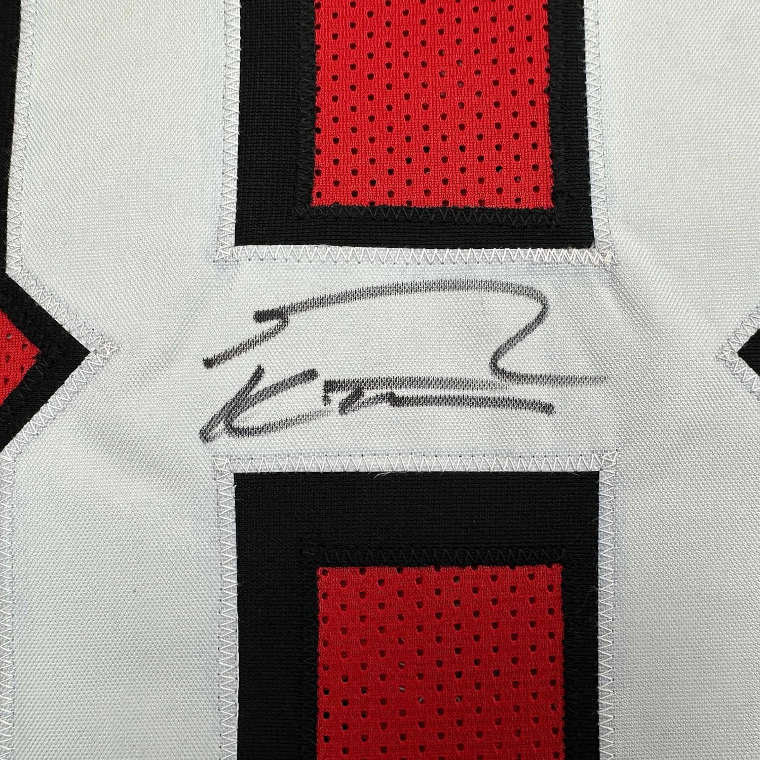 Framed Autographed/Signed George Kittle 35x39 San Francisco Red Alternate Football Jersey Beckett BAS COA - Image 2