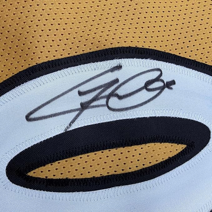 Framed Autographed/Signed Gilbert Arenas 35x39 Washington Gold Basketball Jersey Beckett BAS COA - Image 2