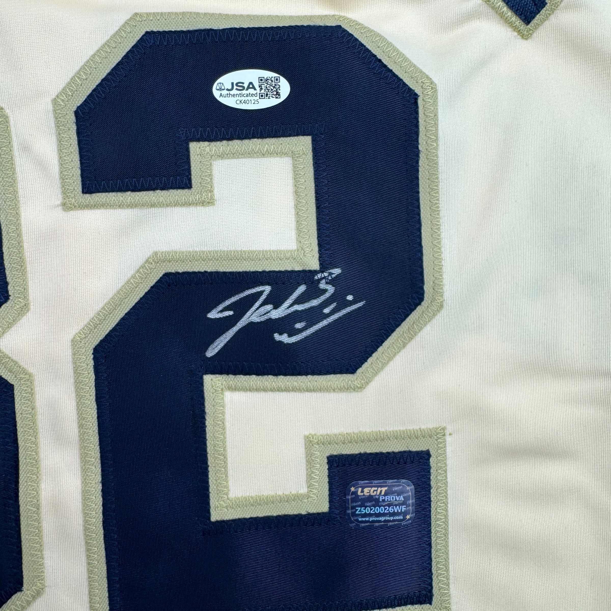 Framed Autographed/Signed Jacob Misiorowski 35x39 Milwaukee Cream Baseball Jersey JSA COA - Image 2