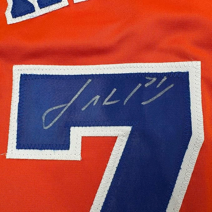 Framed Autographed/Signed Josh Hader 35x39 Houston Orange Baseball Jersey JSA COA - Image 2