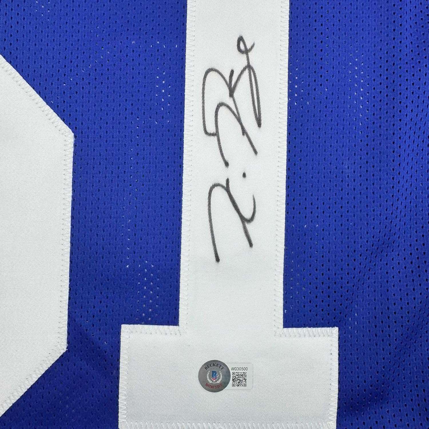 Framed Autographed/Signed Kwity Paye 35x39 Indianapolis Blue Football Jersey Beckett BAS COA - Image 2