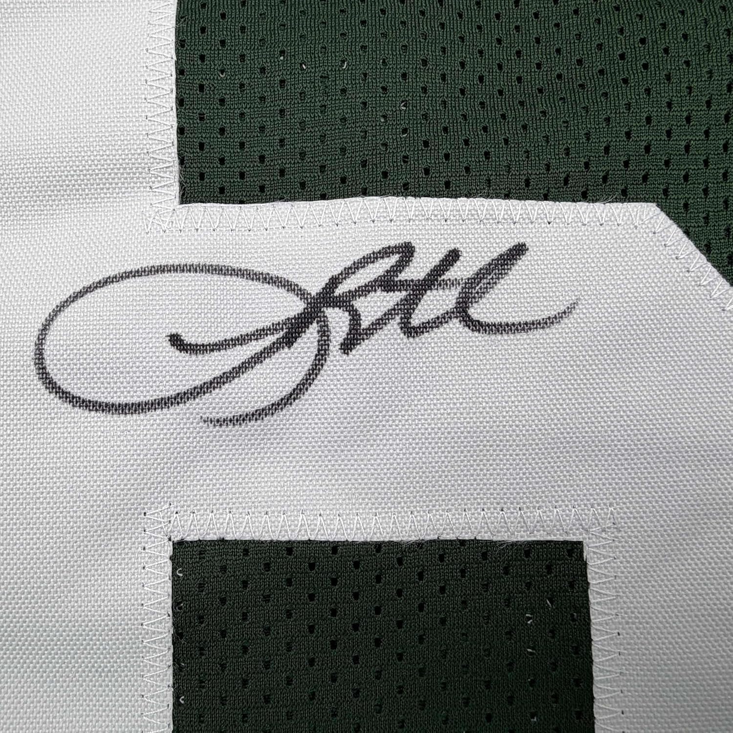 Framed Autographed/Signed Leroy Butler 35x39 Green Bay Green Football Jersey Beckett BAS COA - Image 2