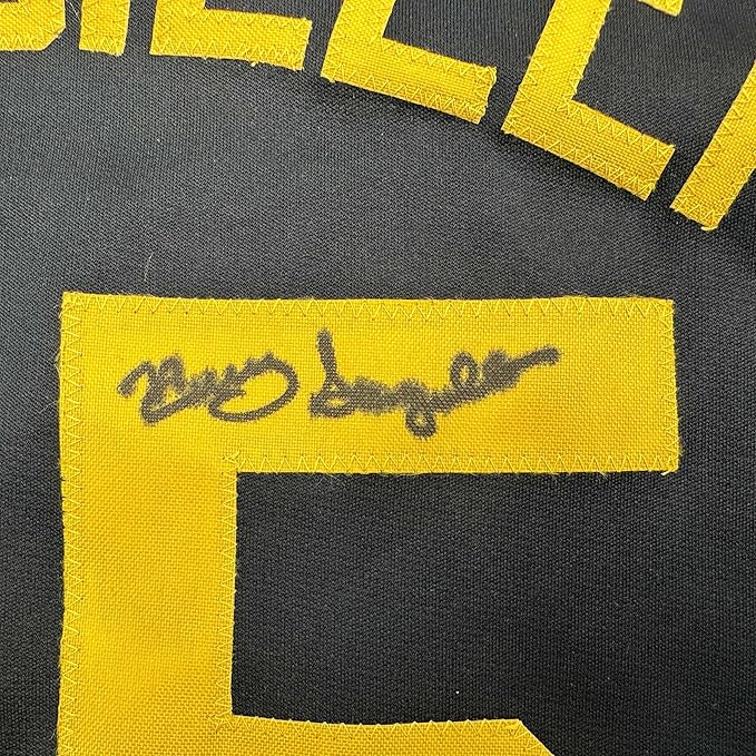 Framed Autographed/Signed Manny Sanguillen 35x39 Pittsburgh Black Baseball Jersey JSA COA - Image 2
