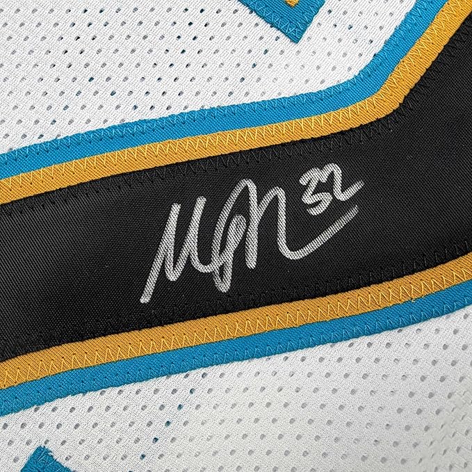 Framed Autographed/Signed Maurice Jones-Drew 35x39 Jacksonville White Football Jersey Beckett BAS COA - Image 2