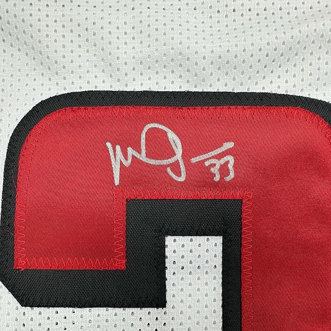 Framed Autographed/Signed Michael Turner 35x39 Atlanta White Football Jersey Beckett BAS COA - Image 2