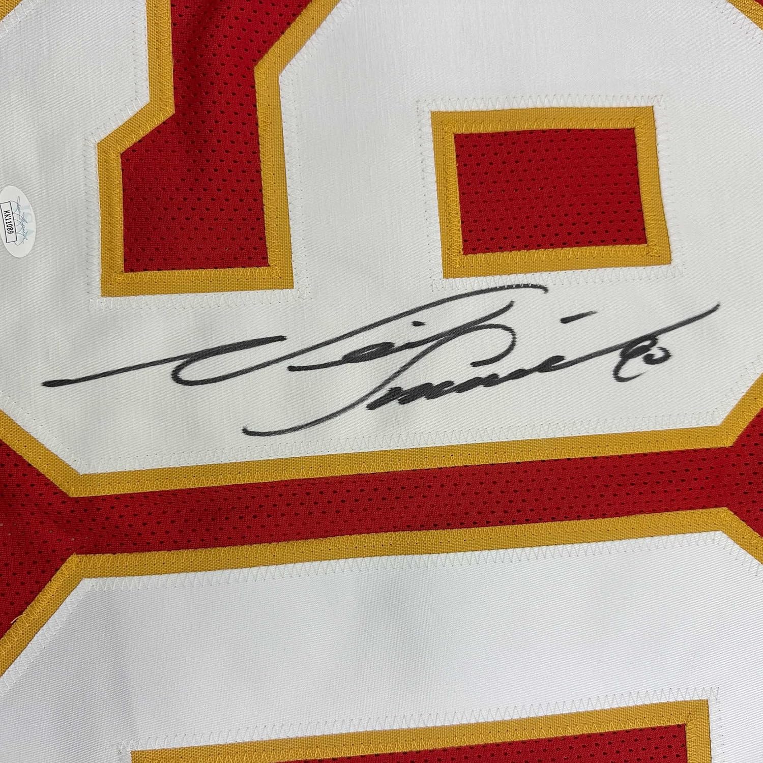 Framed Autographed/Signed Neil Smith 35x39 Kansas City Red Football Jersey JSA COA - Image 2