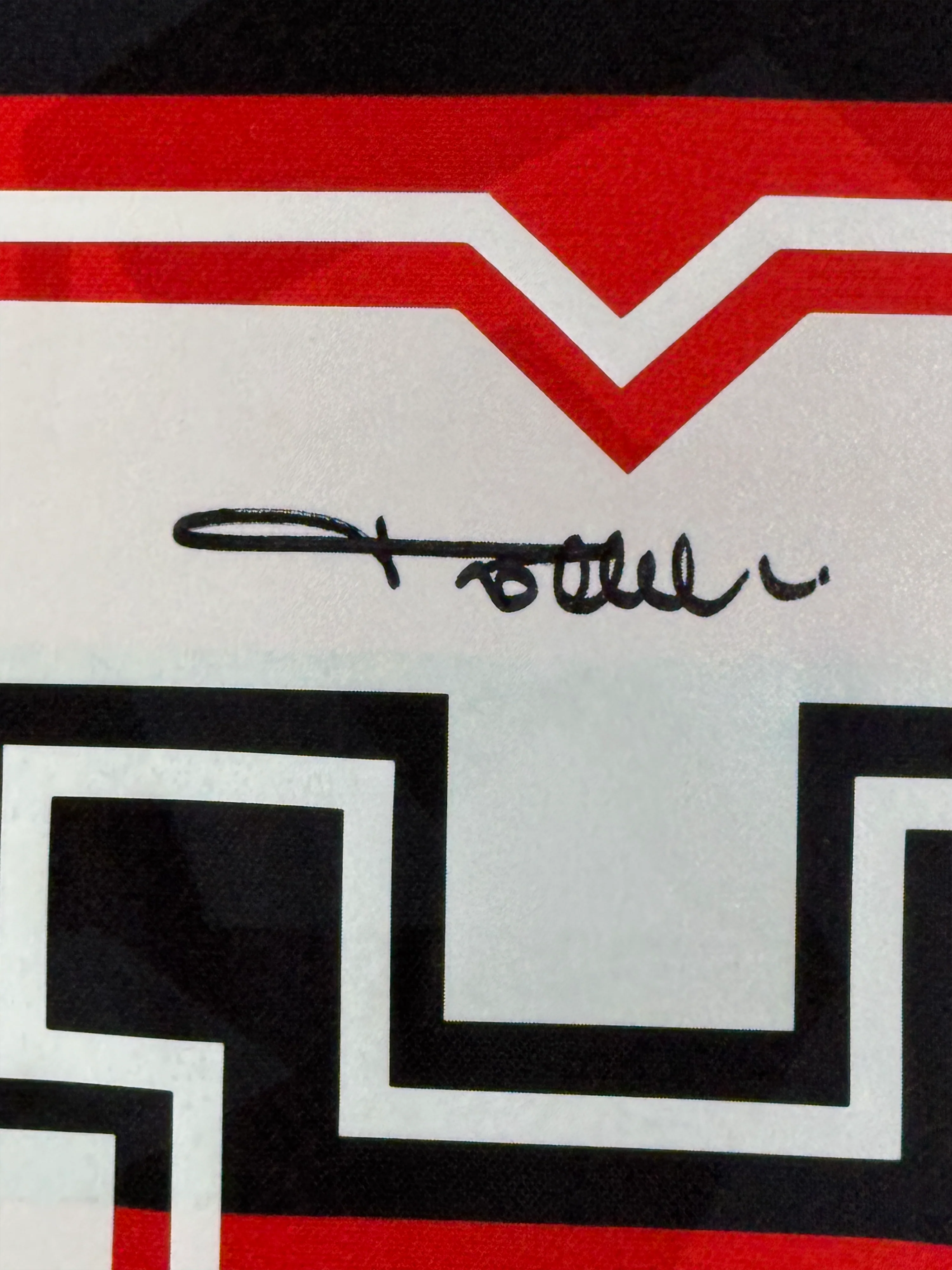 Framed Autographed/Signed Paolo Maldini 35x39 AC Milan Black/Red Soccer Futbol Jersey Beckett BAS COA - Image 2