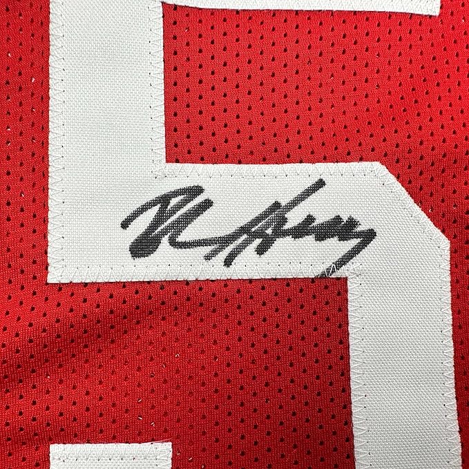 Framed Autographed/Signed Robert Horry 35x39 Houston Red Basketball Jersey Beckett BAS COA - Image 2