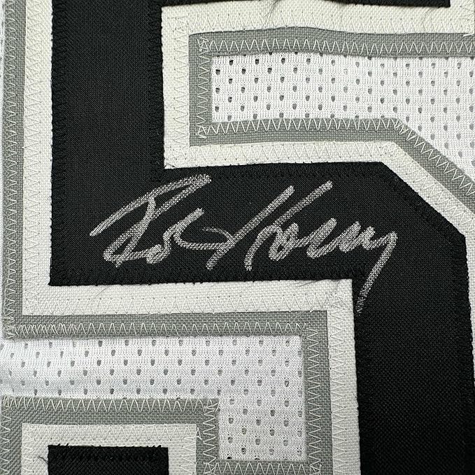 Framed Autographed/Signed Robert Horry 35x39 San Antonio White Basketball Jersey Beckett BAS COA - Image 2