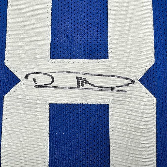 Framed Autographed/Signed Robert Mathis 35x39 Indianapolis Blue Football Jersey JSA COA - Image 2