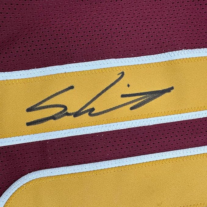 Framed Autographed/Signed Sam Leavitt 35x39 Arizona State Maroon College Football Jersey Beckett BAS COA - Image 2