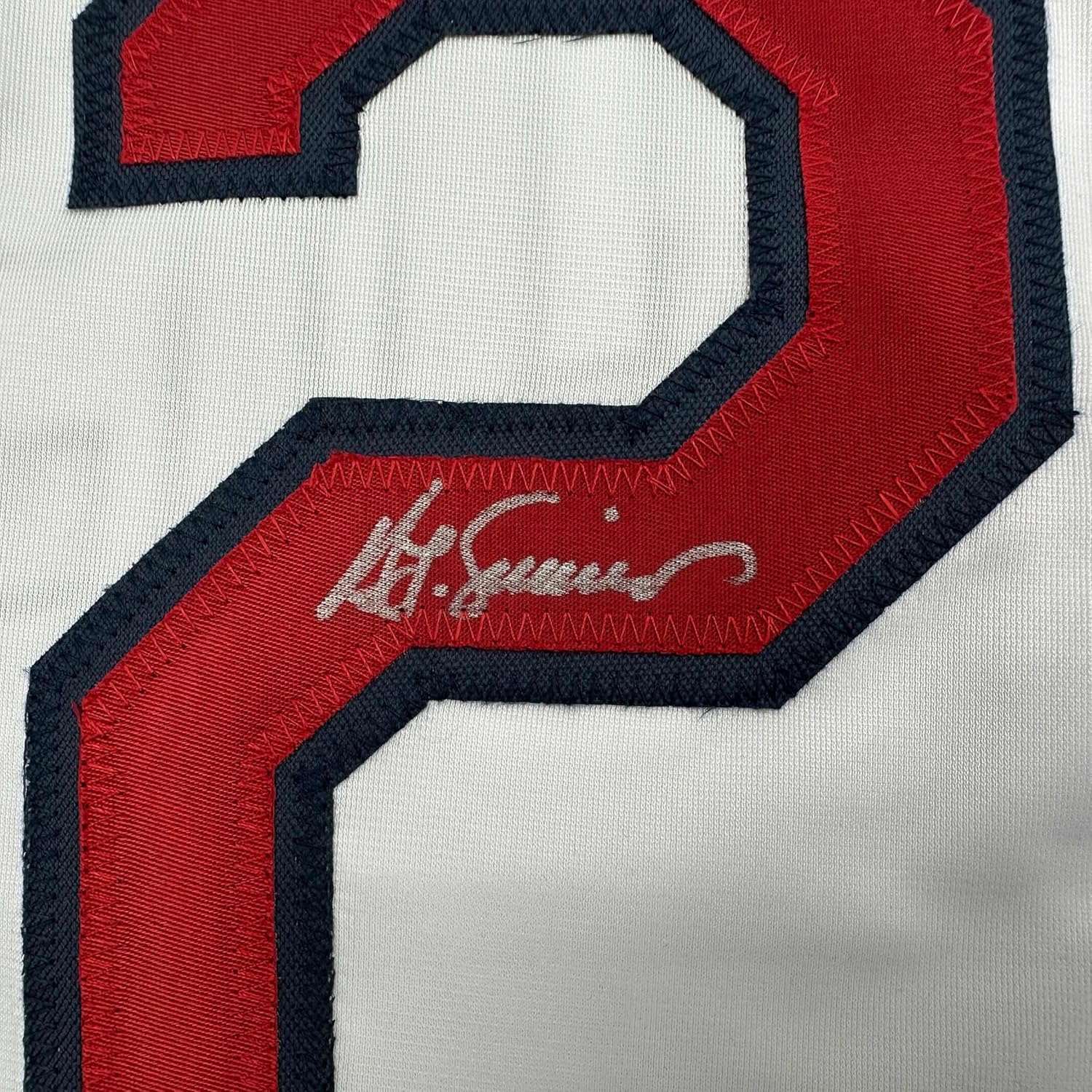 Framed Autographed/Signed Ted Simmons 35x39 St. Louis White Baseball Jersey JSA COA - Image 2