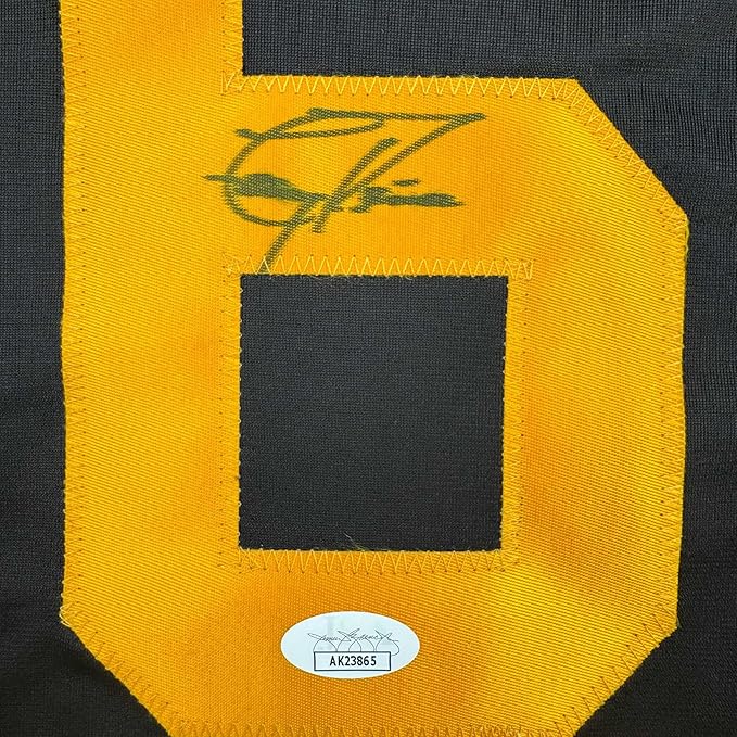 Framed Autographed/Signed Tony Pena 35x39 Pittsburgh Black Baseball Jersey JSA COA - Image 2