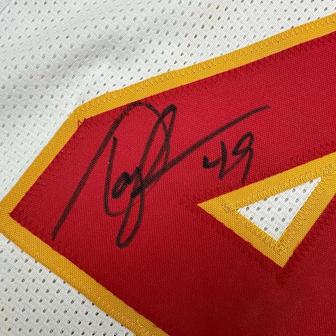 Framed Autographed/Signed Tony Richardson 35x39 Kansas City White Football Jersey JSA COA - Image 2