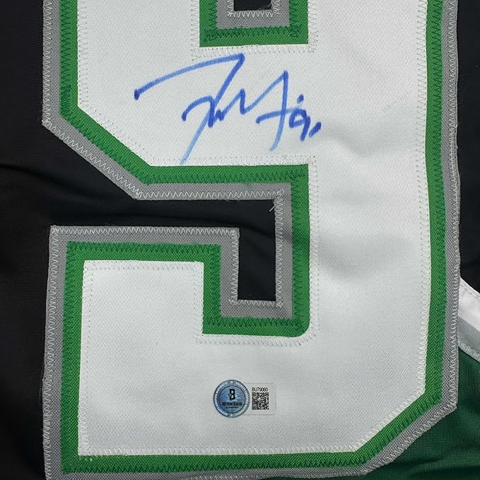 Framed Autographed/Signed Tyler Seguin 35x39 Dallas Black Hockey Jersey Beckett BAS COA - Image 2
