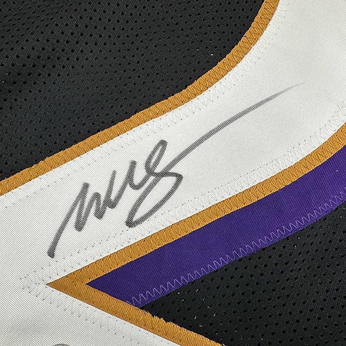Framed Autographed/Signed Willis McGahee 35x39 Baltimore Black Football Jersey Beckett BAS COA - Image 2