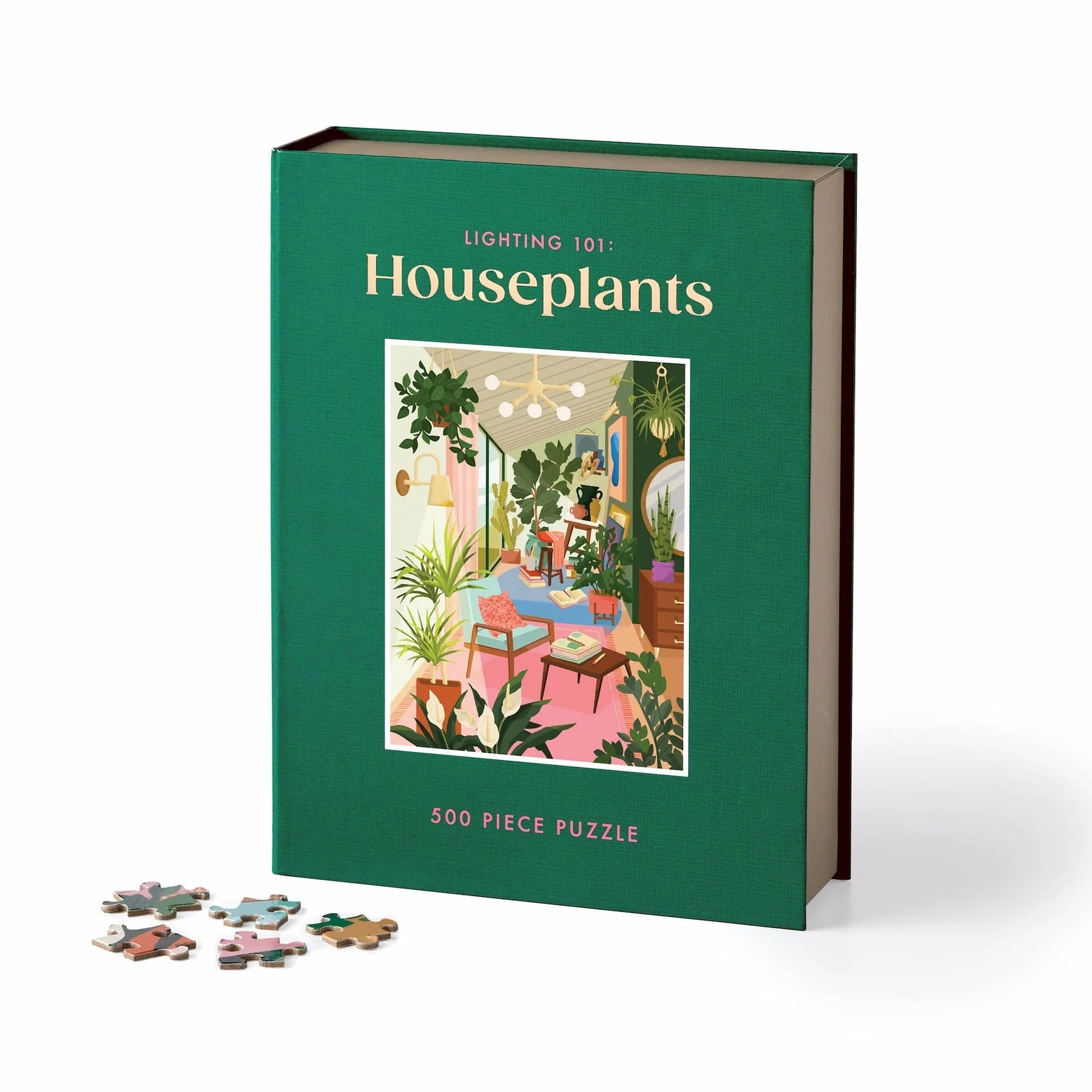 Galison Puzzles: Book Puzzle - 500 Pieces - Lighting 101 - Houseplants - Image 2