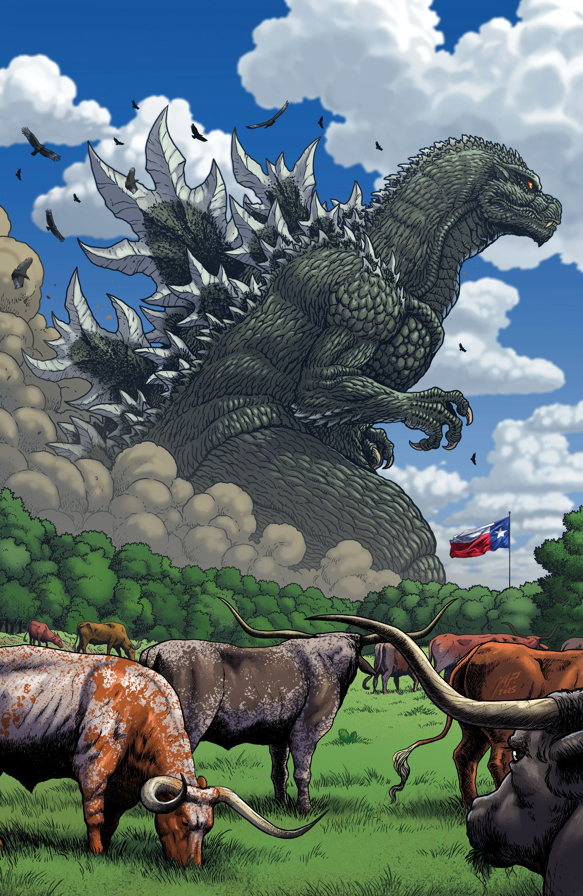 Godzilla Vs America Texas A1 Cover Set Of 4 1:25 1:50 (05/13/2026) Idw - Image 5