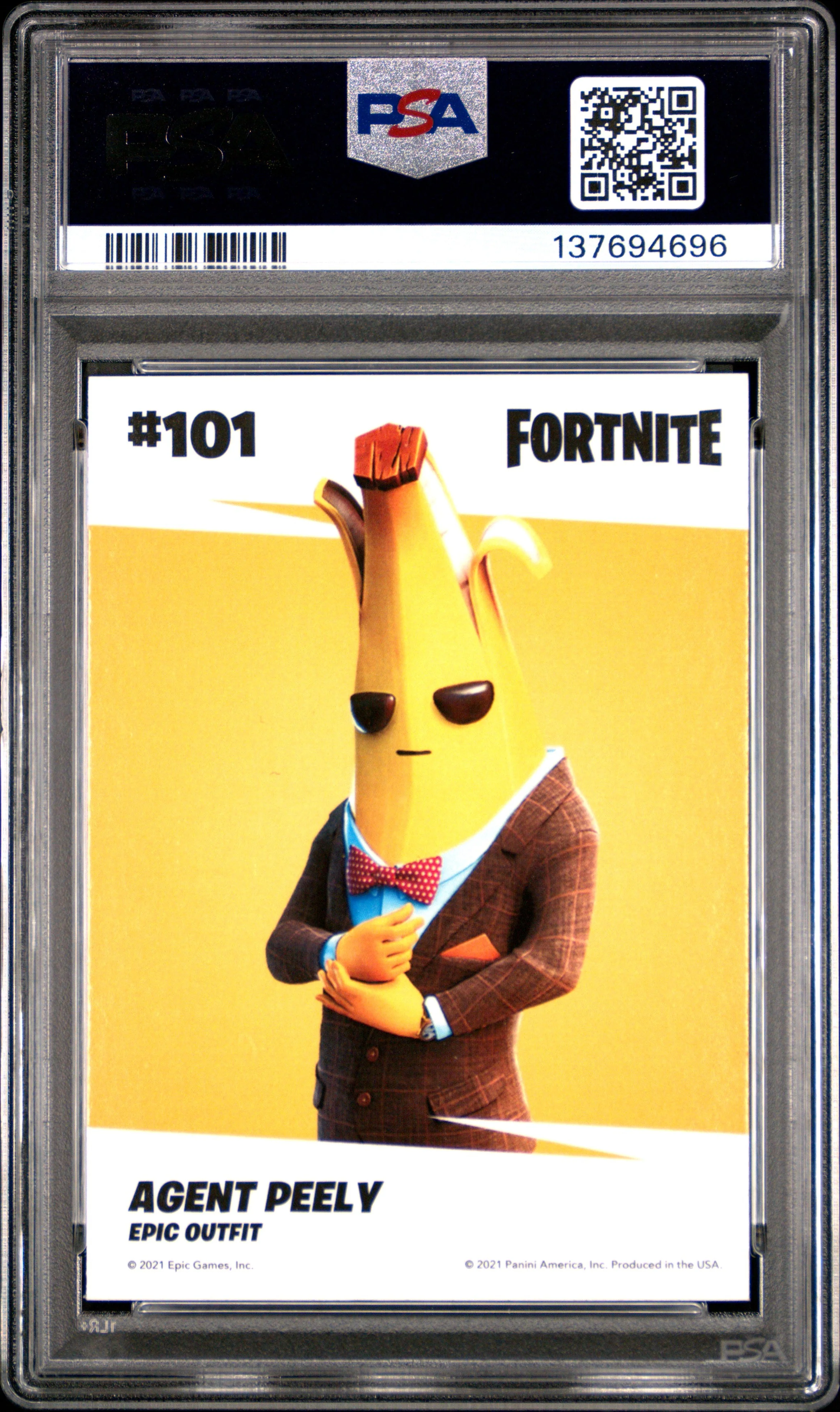 Graded 2021 Panini Fortnite Agent Peely #101 Video Game Trading Card PSA 10 Gem Mint - Image 2