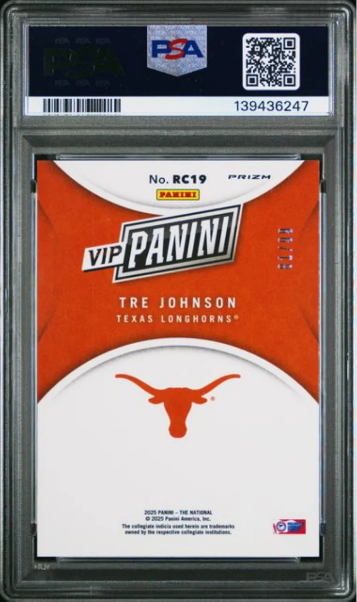 Graded 2024 Panini NSCC VIP Gold Tre Johnson #RC19 Red Sparkle /99 Rookie RC Basketball Card PSA 10 Gem Mint - Image 2