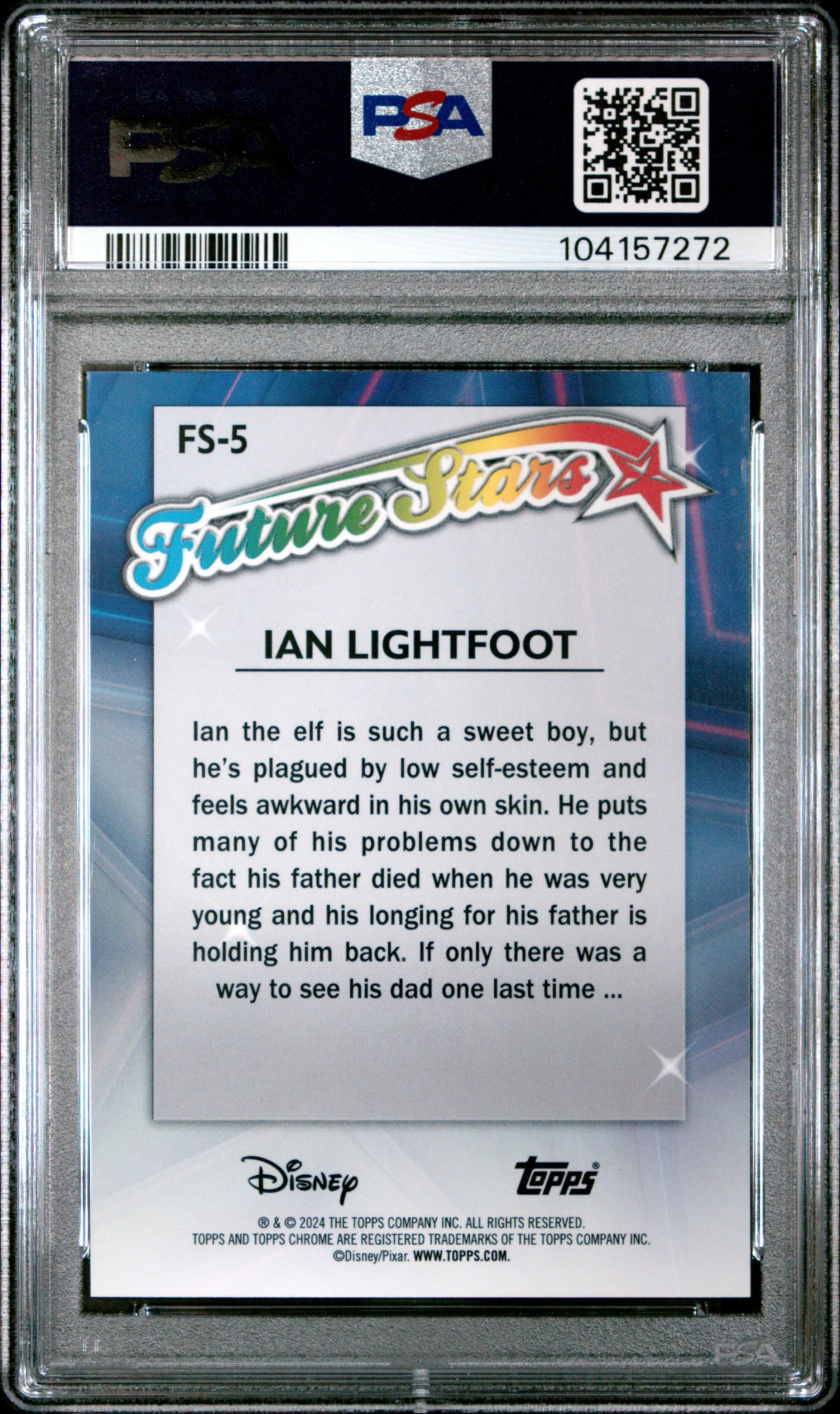 Graded 2024 Topps Chrome Disney Ian Lightfoot #FS5 Future Stars Onward Trading Card PSA 10 Gem Mint - Image 2