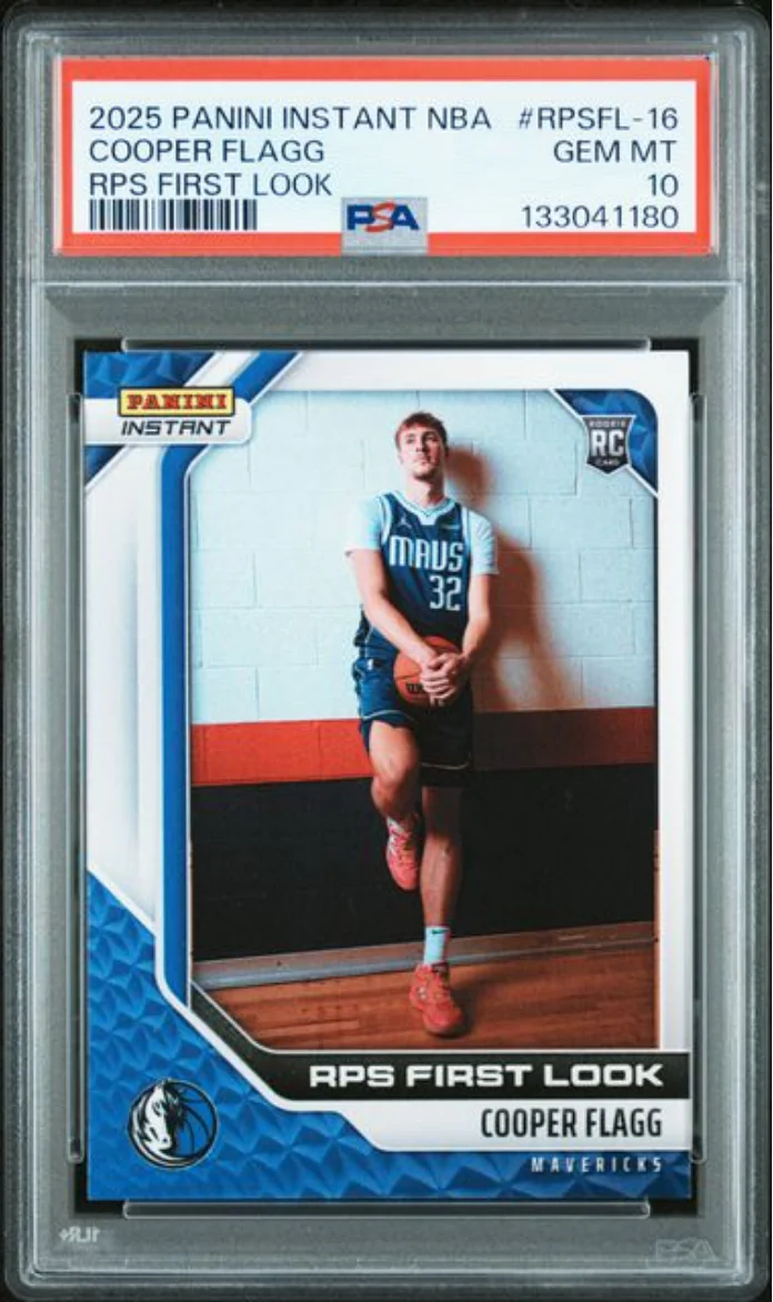 Graded 2025 Panini Instant Cooper Flagg #RPSFL16 RPS First Look Rookie RC Basketball Card PSA 10 Gem Mint