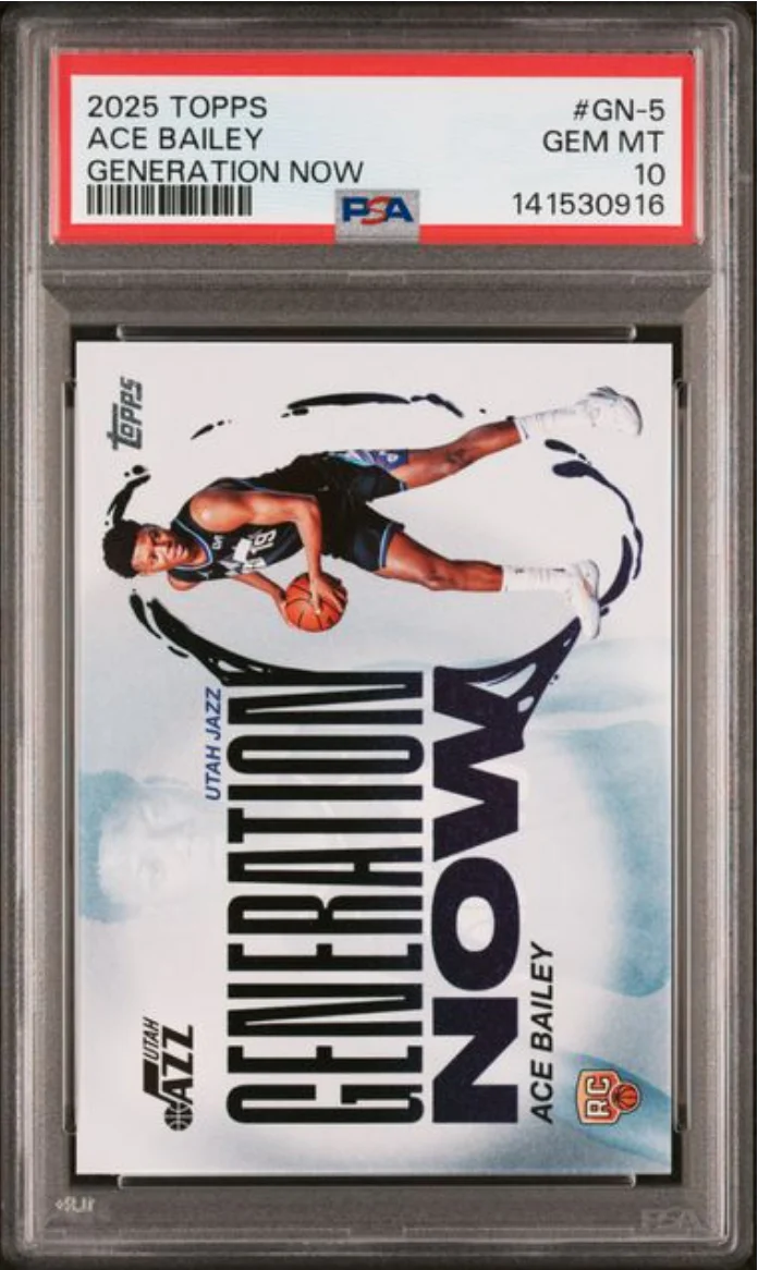 Graded 2025 Topps Ace Bailey #GN5 Generation Now Rookie RC Basketball Card PSA 10 Gem Mint