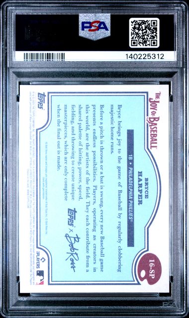 Graded 2025 Topps x Bob Ross Bryce Harper #16SP Beauty is Everywhere Baseball Card PSA 10 Gem Mint - Image 2