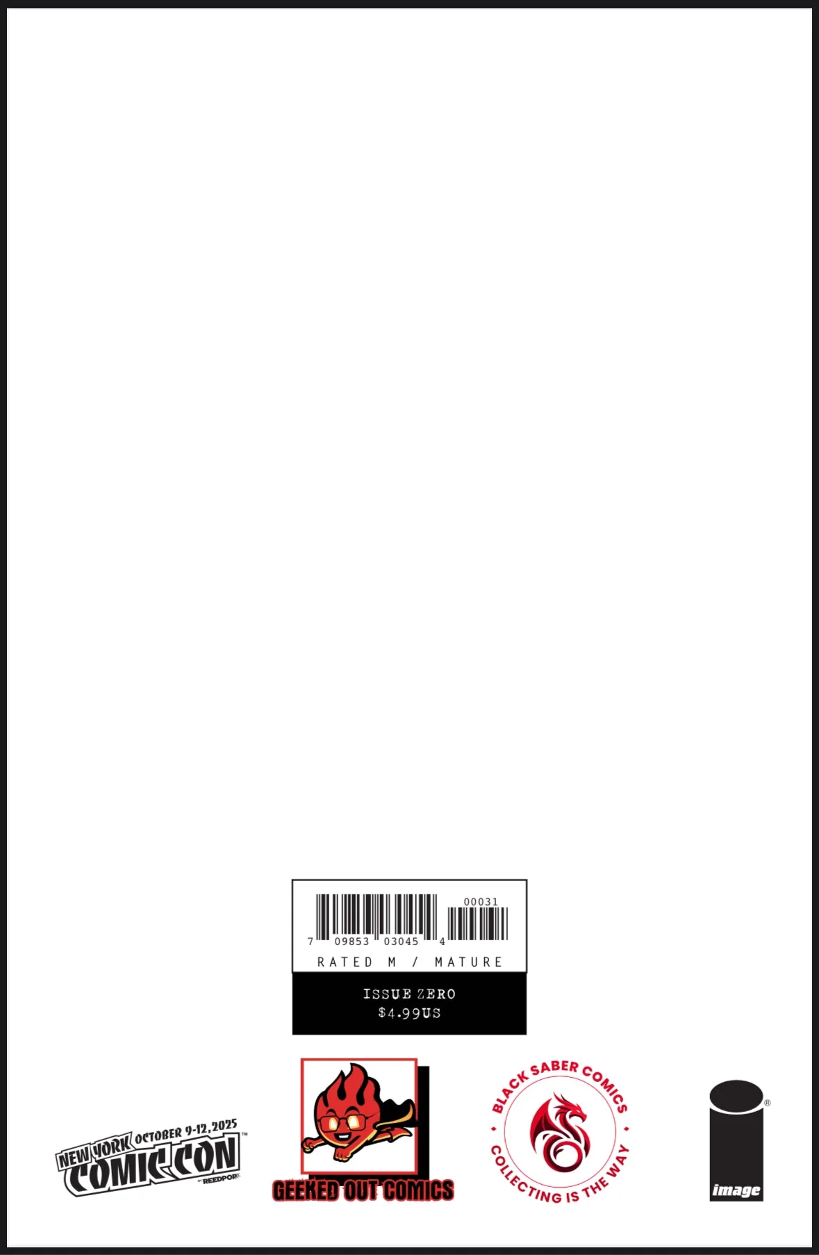 Image: Department Of Truth #0 Black Saber Comics NYCC Exclusive Ltd 400 Blank/ Sketch - Image 2