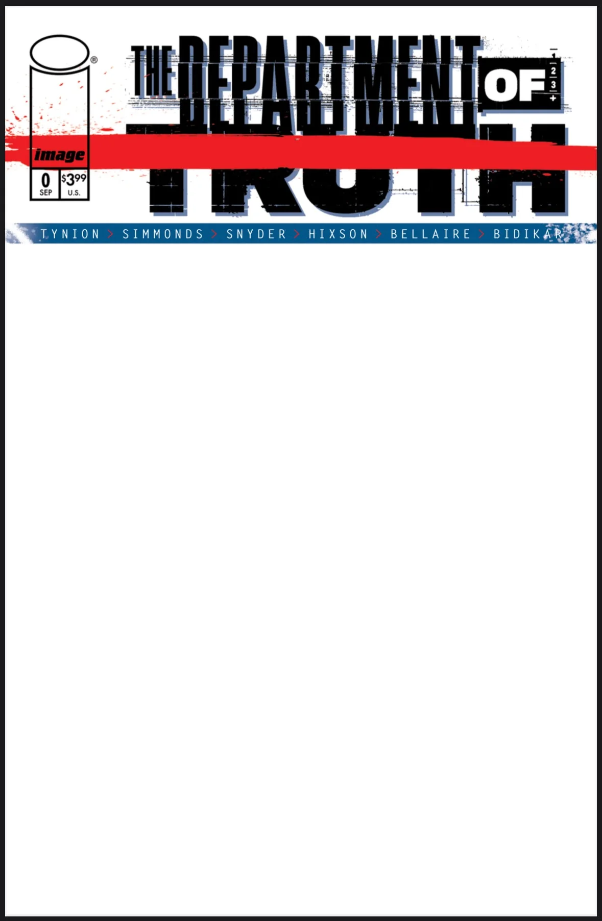 Image: Department Of Truth #0 Black Saber Comics NYCC Exclusive Ltd 400 Blank/ Sketch - Image 3
