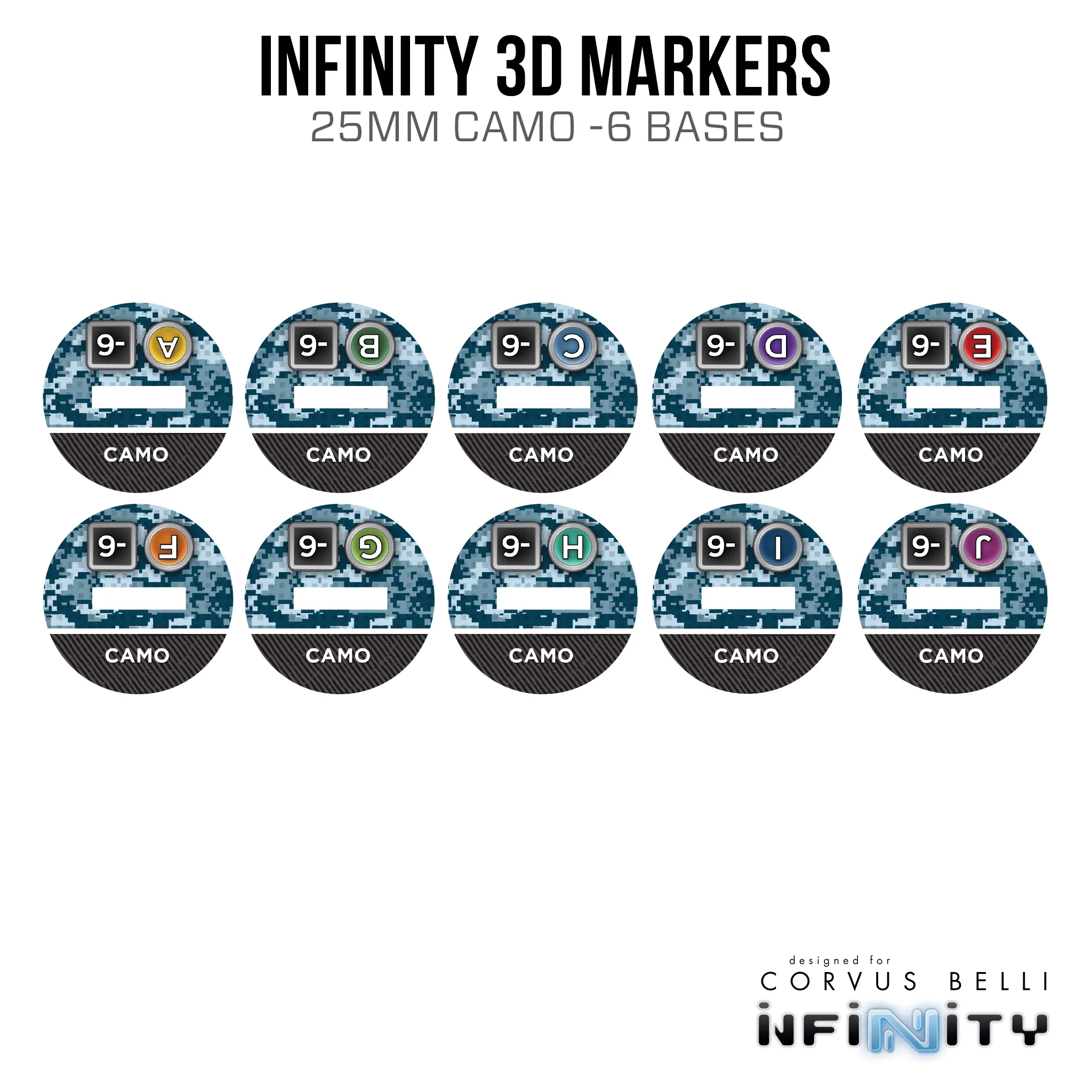 Infinity 3D Markers: Clipsos (25mm Camo -6) - Image 2