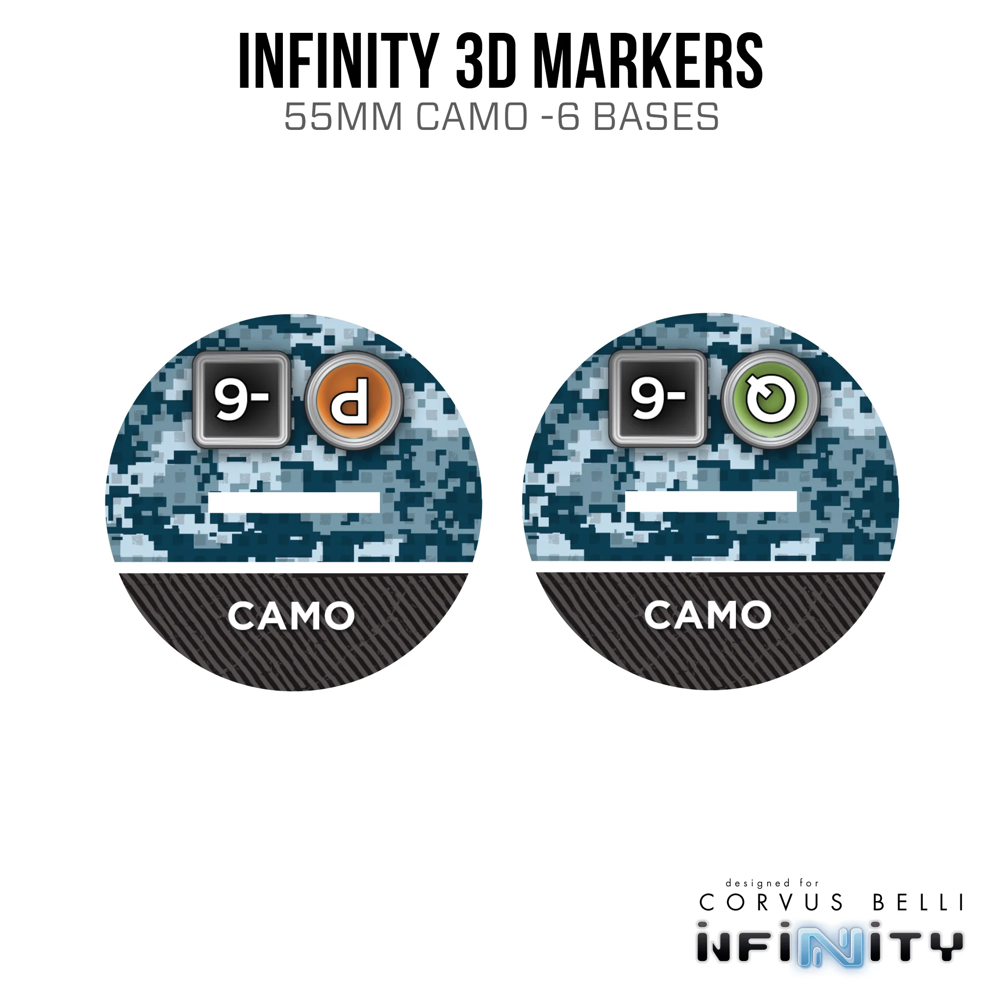 Infinity 3D Markers: Cutter (55mm Camo -6) - Image 2