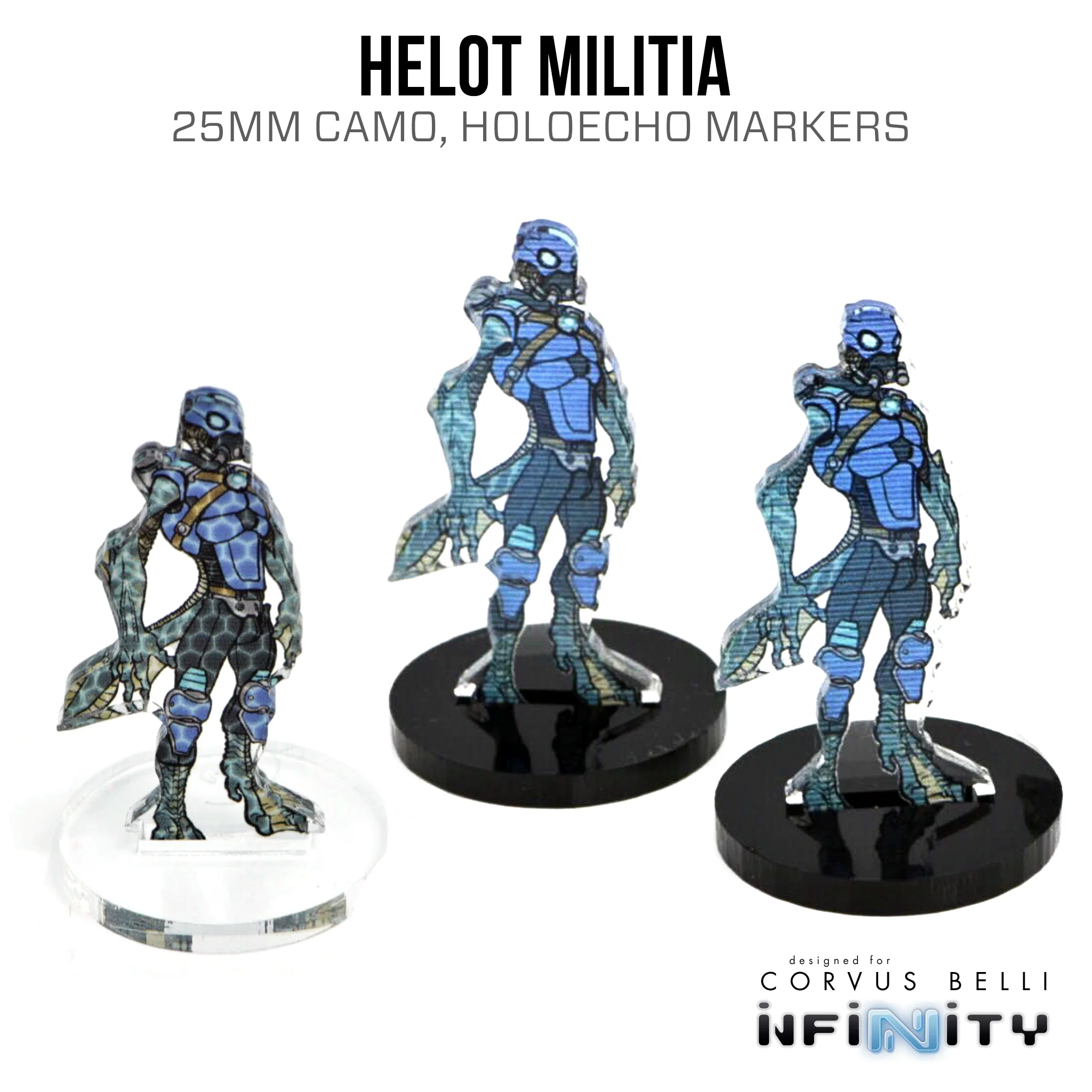 Infinity 3D Markers: Helots (25mm Camo -3, Decoy -1) - Image 5