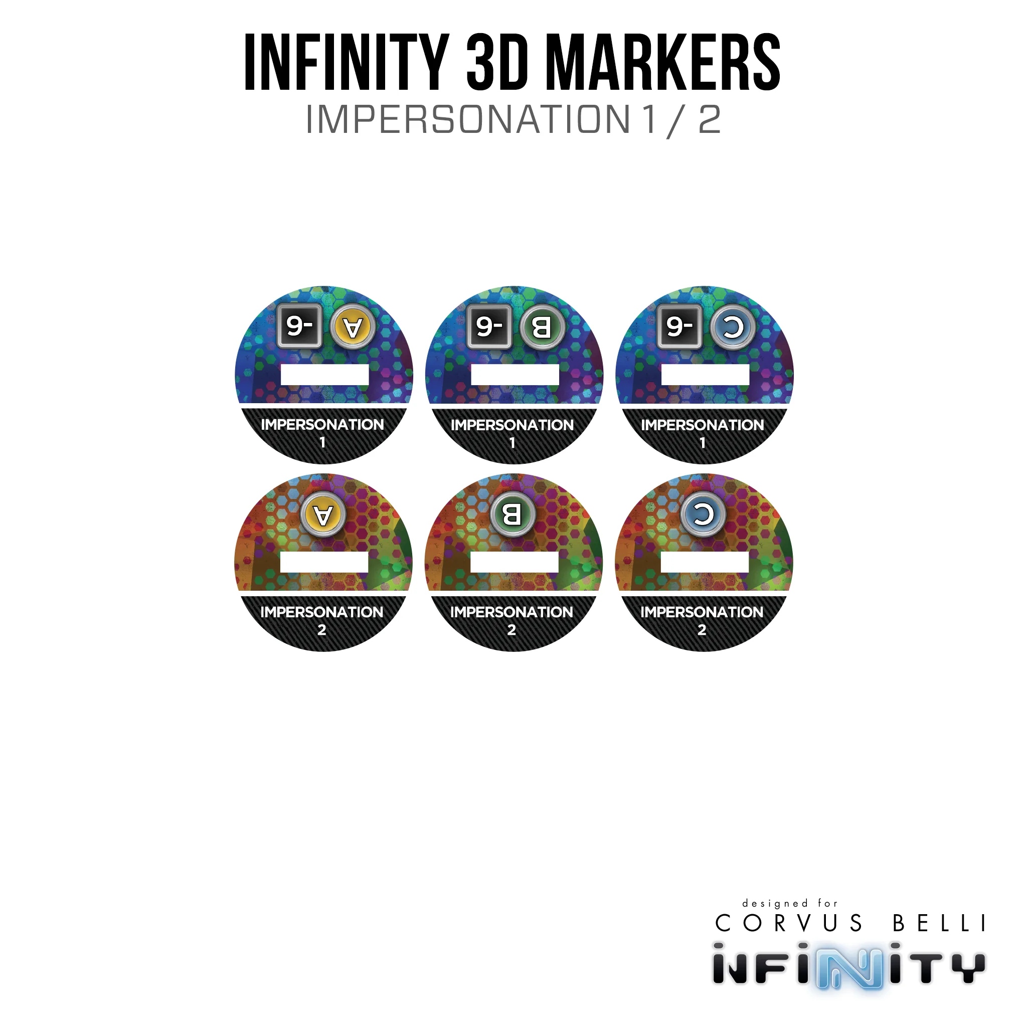 Infinity 3D Markers: Hussein Al-Djabel (2x 25mm Impersonation) - Image 2
