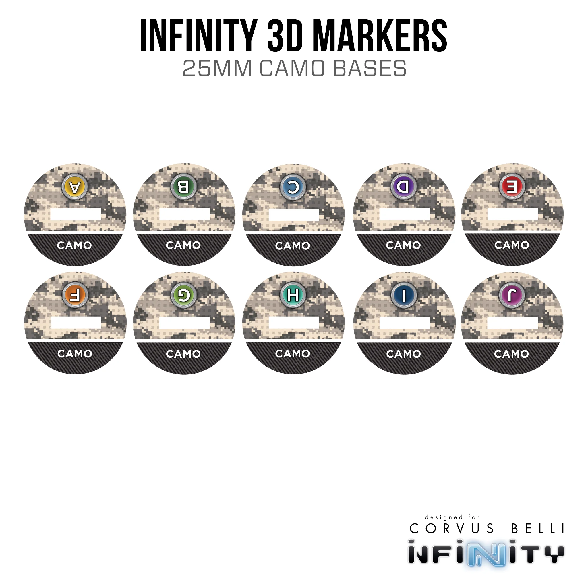 Infinity 3D Markers: Rokots, Male (25mm Camo) - Image 2