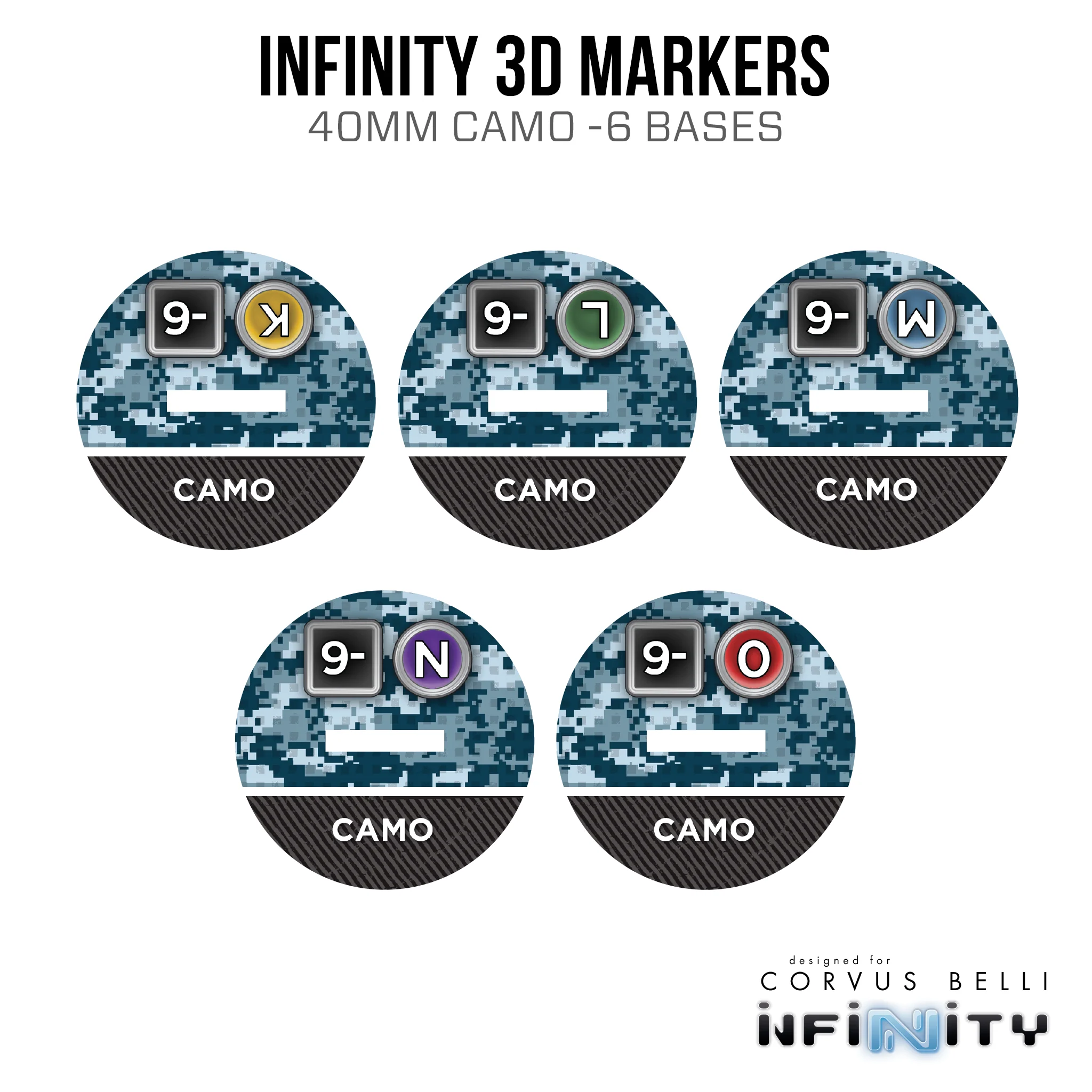 Infinity 3D Markers: Sphinx (40mm Camo -6) - Image 2