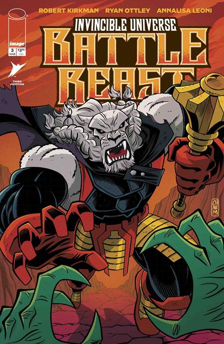 Invincible Universe Battle Beast #3 3rd Print Derek Charm Variant (03/18/2026) Image