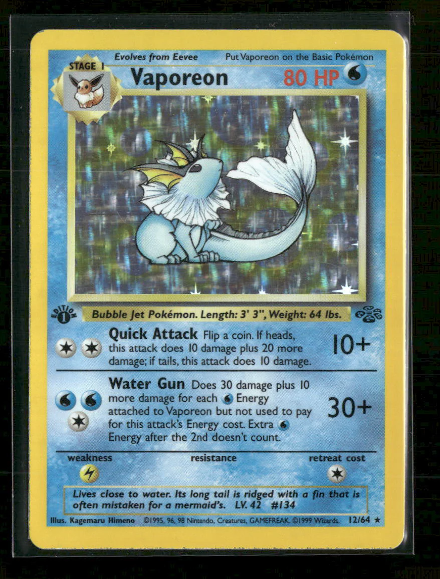 Jungle Vaporeon (12) 1st Edition #12/64