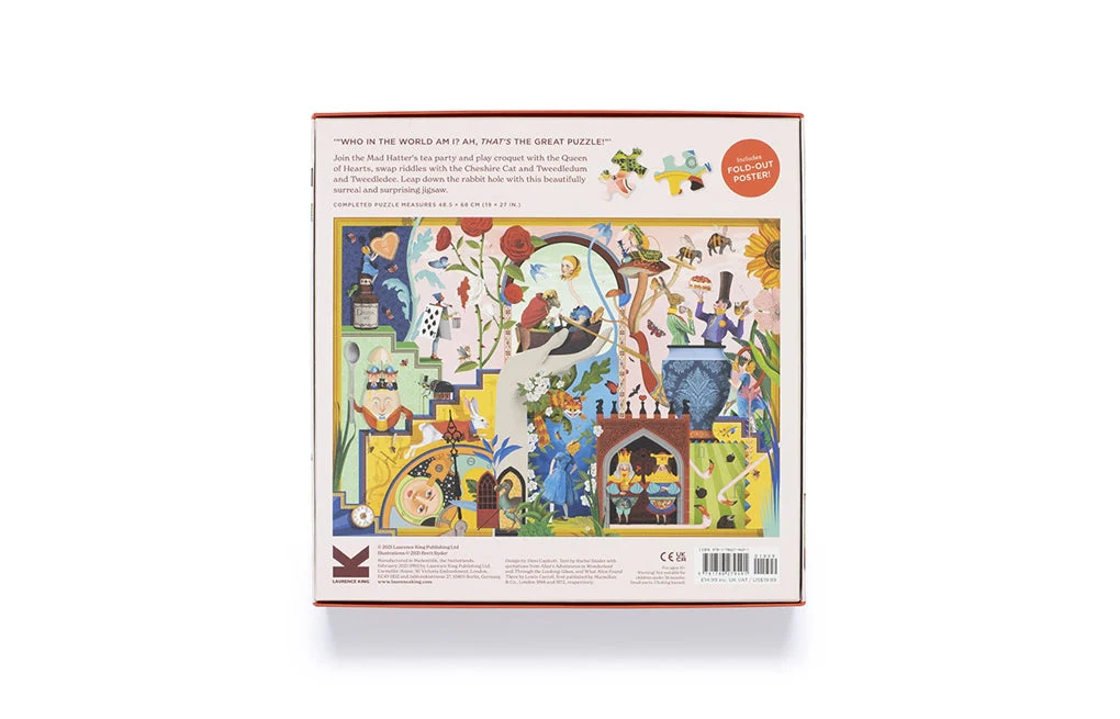 Laurence King Puzzles: Jigsaw Puzzle - 1000 Pieces - Alice's Wonderland - A Curiouser and Curiouser Jigsaw Puzzle - Image 2