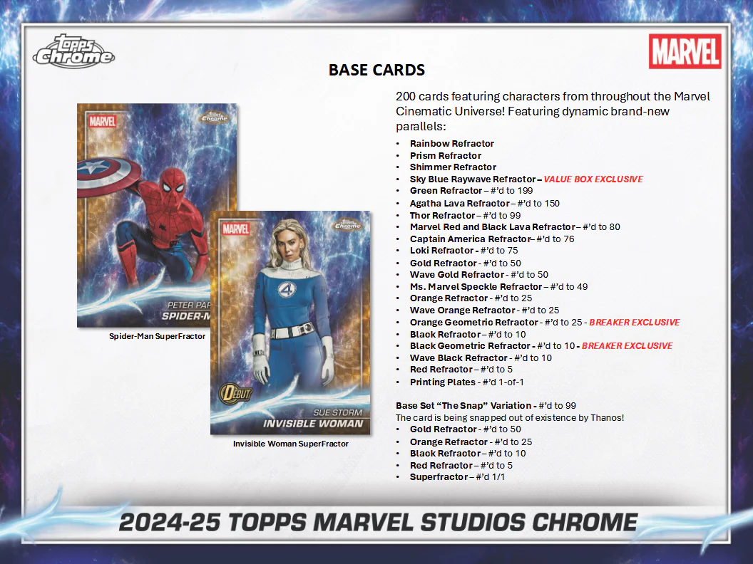 Marvel Studios Trading Cards Topps Chrome 2025 Value Box Of 7 Packs (12/24/2025) - Image 6