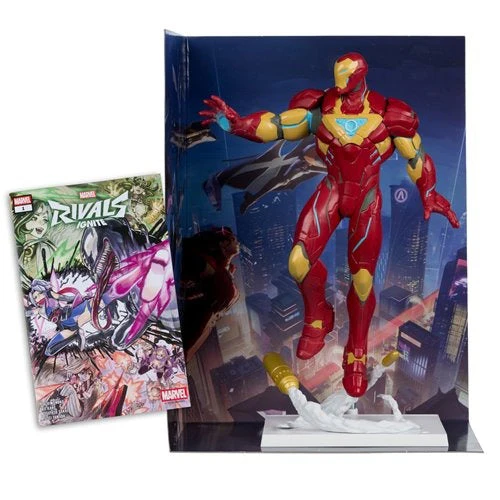 McFarlane Toys Marvel Rivals Iron Man 1:6 Scale Posed Figure with Scene and Comic - Image 11