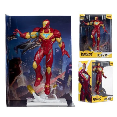 McFarlane Toys Marvel Rivals Iron Man 1:6 Scale Posed Figure with Scene and Comic - Image 2