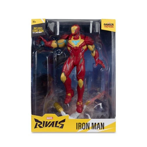 McFarlane Toys Marvel Rivals Iron Man 1:6 Scale Posed Figure with Scene and Comic - Image 3