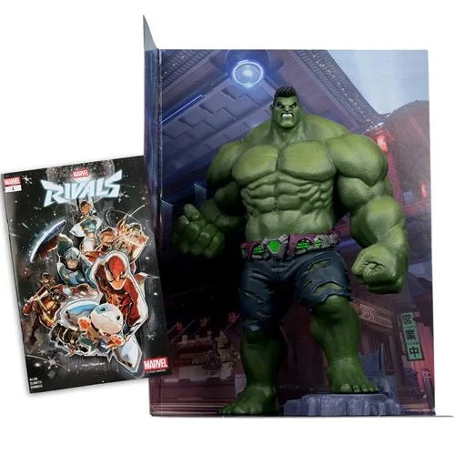 McFarlane Toys Marvel Rivals The Hulk 1:6 Scale Posed Figure with Scene and Comic - Image 3