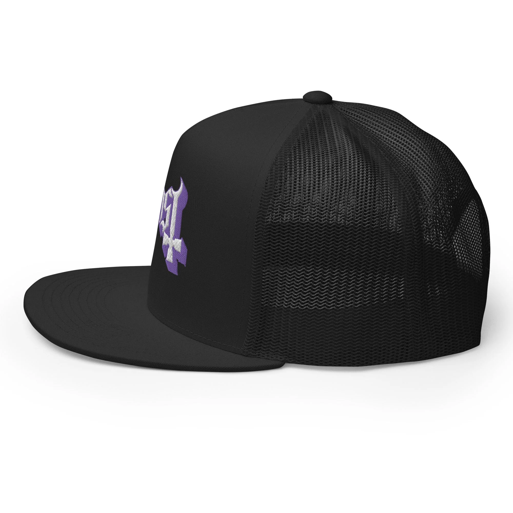 Ghost Purple Logo Embroidered Trucker Hat [Apparel] - Image 3