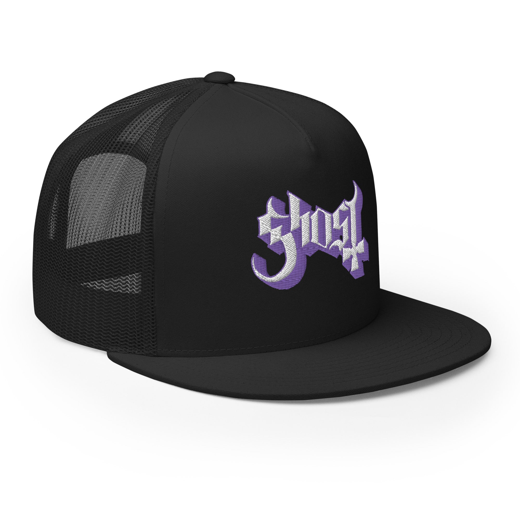 Ghost Purple Logo Embroidered Trucker Hat [Apparel] - Image 6